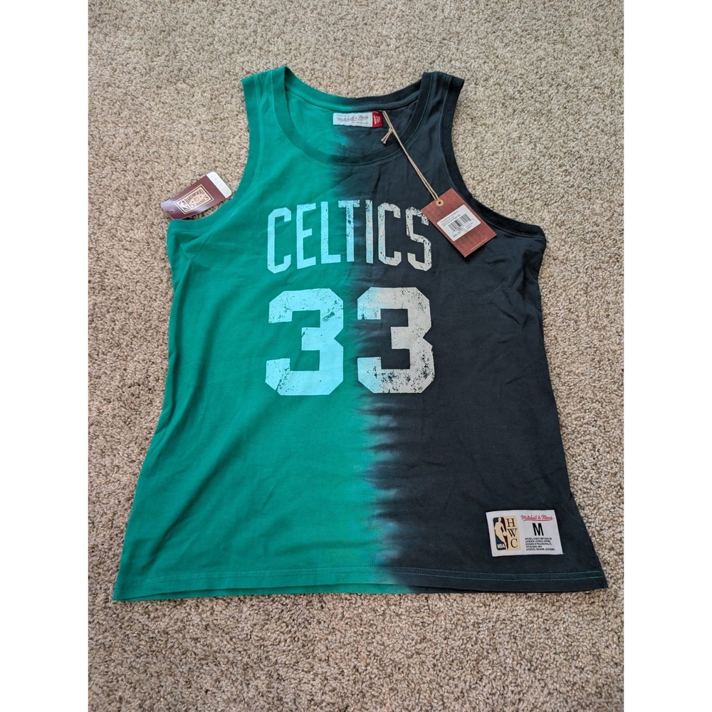 Mitchell & Ness Boston Celtics Larry Bird 33 Tie Dye Tank Top Mens Medium NEW